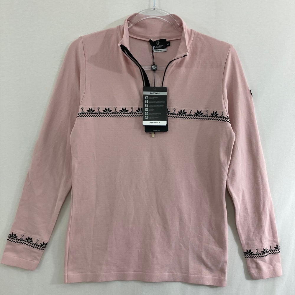 NWT Newland Womens Large Thermoregulating Half Zip Pullover Ski Base Layer‎